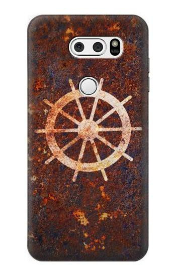 S2766 Ship Wheel Rusty Texture Etui Coque Housse pour LG V30, LG V30 Plus, LG V30S ThinQ, LG V35, LG V35 ThinQ