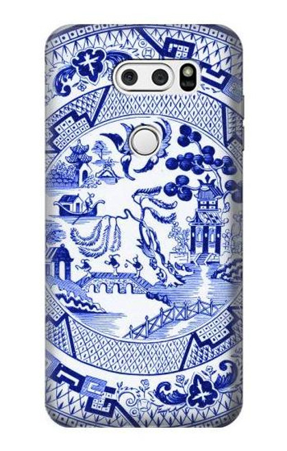 S2768 Willow Pattern Graphic Etui Coque Housse pour LG V30, LG V30 Plus, LG V30S ThinQ, LG V35, LG V35 ThinQ
