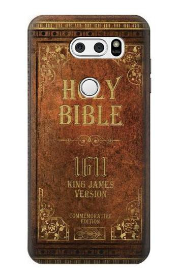 S2890 Holy Bible 1611 King James Version Etui Coque Housse pour LG V30, LG V30 Plus, LG V30S ThinQ, LG V35, LG V35 ThinQ