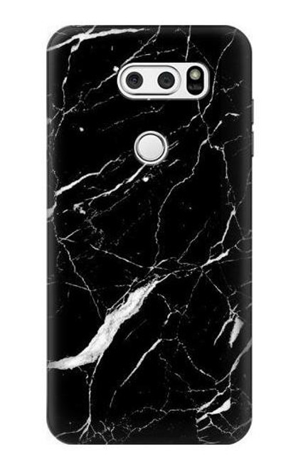 S2895 Black Marble Graphic Printed Etui Coque Housse pour LG V30, LG V30 Plus, LG V30S ThinQ, LG V35, LG V35 ThinQ