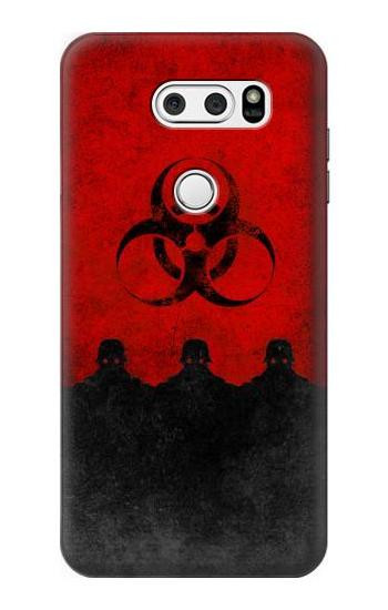 S2917 Biohazards Virus Red Alert Etui Coque Housse pour LG V30, LG V30 Plus, LG V30S ThinQ, LG V35, LG V35 ThinQ