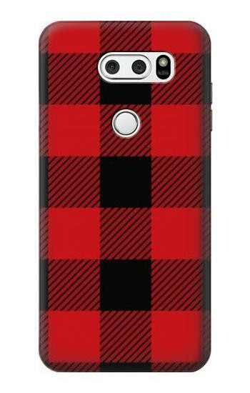 S2931 Red Buffalo Check Pattern Etui Coque Housse pour LG V30, LG V30 Plus, LG V30S ThinQ, LG V35, LG V35 ThinQ