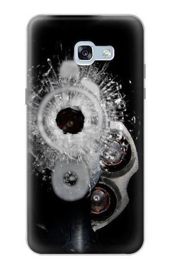 S2387 Gun Bullet Hole Glass Etui Coque Housse pour Samsung Galaxy A5 (2017)