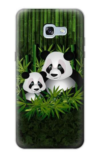 S2441 Panda Family Bamboo Forest Etui Coque Housse pour Samsung Galaxy A5 (2017)