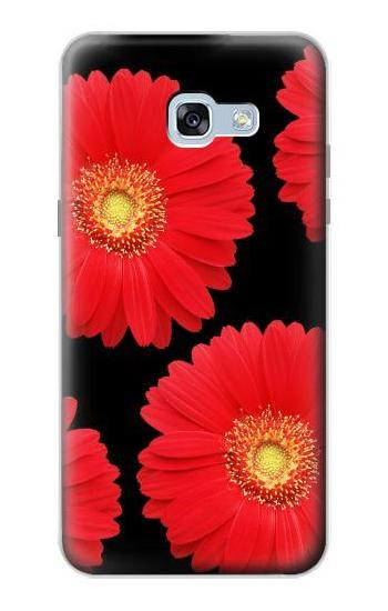 S2478 Red Daisy flower Etui Coque Housse pour Samsung Galaxy A5 (2017)