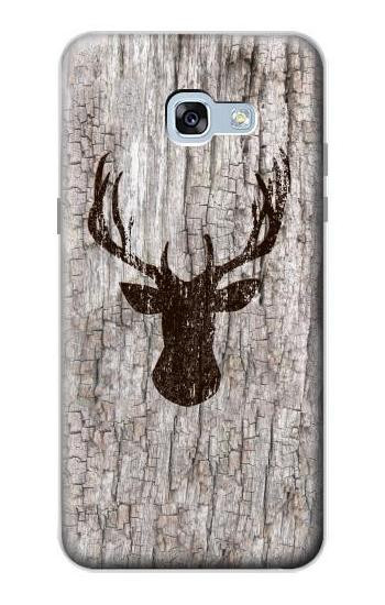 S2505 Reindeer Head Old Wood Texture Graphic Etui Coque Housse pour Samsung Galaxy A5 (2017)