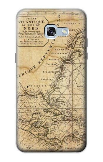 S2506 Exploration North America Map Etui Coque Housse pour Samsung Galaxy A5 (2017)