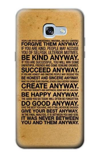 S2513 Mother Teresa Anyway Quotes Etui Coque Housse pour Samsung Galaxy A5 (2017)