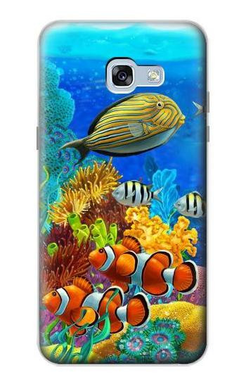 S2568 Sea Seabed Fish Corals Underwater Ocean Etui Coque Housse pour Samsung Galaxy A5 (2017)
