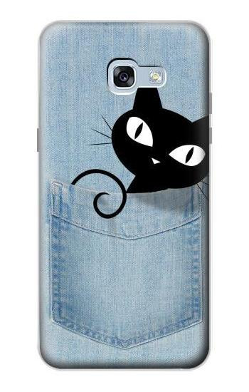 S2641 Pocket Black Cat Etui Coque Housse pour Samsung Galaxy A5 (2017)