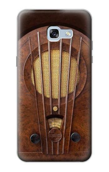 S2655 Vintage Bakelite Deco Radio Etui Coque Housse pour Samsung Galaxy A5 (2017)