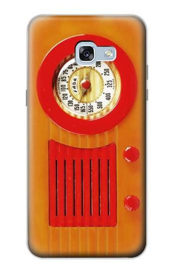 S2780 Vintage Orange Bakelite Radio Etui Coque Housse pour Samsung Galaxy A5 (2017)