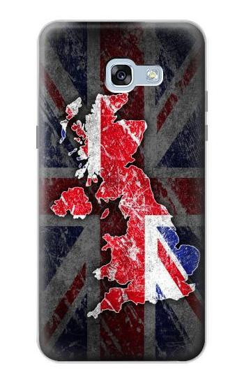 S2936 UK British Flag Map Etui Coque Housse pour Samsung Galaxy A5 (2017)