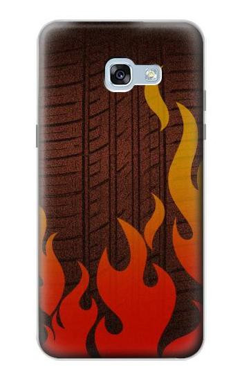 S2988 Rally Car Tire Fire Etui Coque Housse pour Samsung Galaxy A5 (2017)