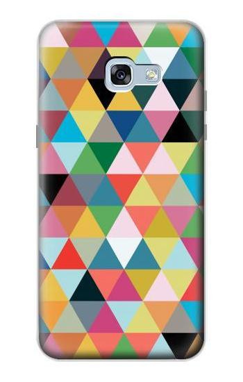 S3049 Triangles Vibrant Colors Etui Coque Housse pour Samsung Galaxy A5 (2017)