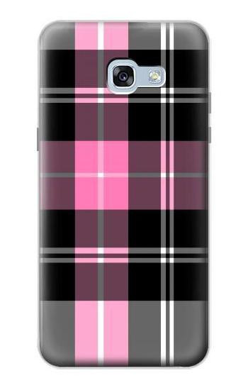 S3091 Pink Plaid Pattern Etui Coque Housse pour Samsung Galaxy A5 (2017)