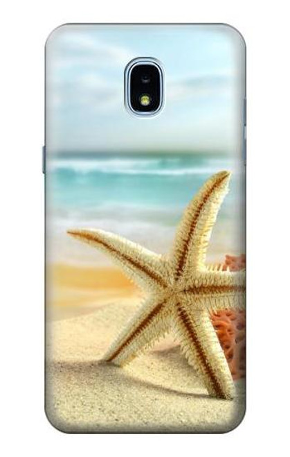 S1117 Starfish on the Beach Etui Coque Housse pour Samsung Galaxy J3 (2018), J3 Star, J3 V 3rd Gen, J3 Orbit, J3 Achieve, Express Prime 3, Amp Prime 3