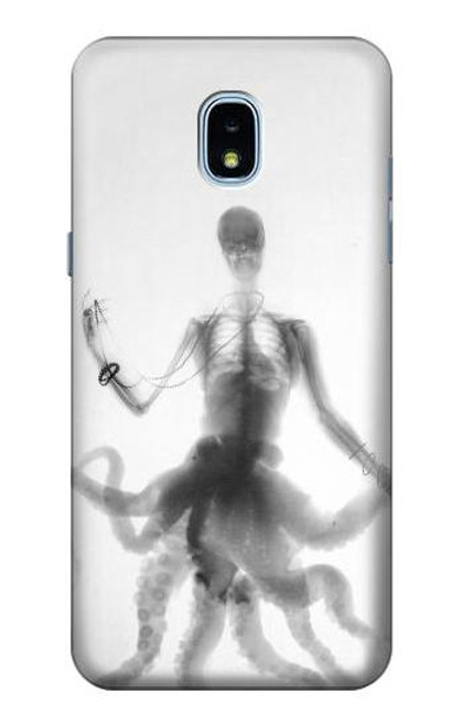 S1432 Skull Octopus X-ray Etui Coque Housse pour Samsung Galaxy J3 (2018), J3 Star, J3 V 3rd Gen, J3 Orbit, J3 Achieve, Express Prime 3, Amp Prime 3