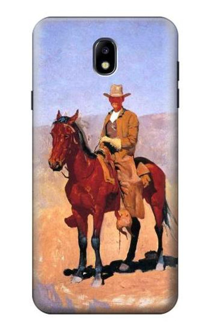 S0772 Cowboy Western Etui Coque Housse pour Samsung Galaxy J7 (2018), J7 Aero, J7 Top, J7 Aura, J7 Crown, J7 Refine, J7 Eon, J7 V 2nd Gen, J7 Star