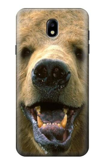 S0840 Grizzly Bear Face Etui Coque Housse pour Samsung Galaxy J7 (2018), J7 Aero, J7 Top, J7 Aura, J7 Crown, J7 Refine, J7 Eon, J7 V 2nd Gen, J7 Star
