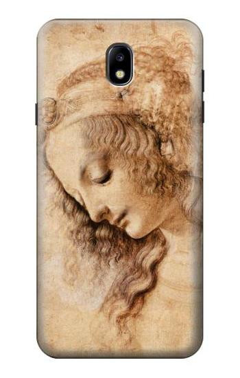 S1045 Leonardo da Vinci Woman's Head Etui Coque Housse pour Samsung Galaxy J7 (2018), J7 Aero, J7 Top, J7 Aura, J7 Crown, J7 Refine, J7 Eon, J7 V 2nd Gen, J7 Star