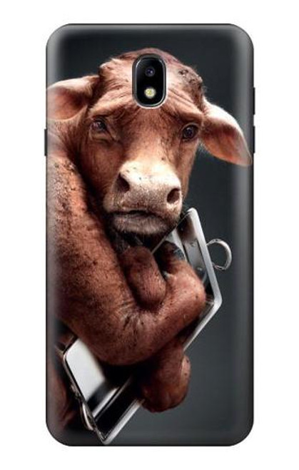 S1271 Crazy Cow Etui Coque Housse pour Samsung Galaxy J7 (2018), J7 Aero, J7 Top, J7 Aura, J7 Crown, J7 Refine, J7 Eon, J7 V 2nd Gen, J7 Star
