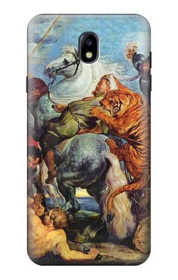 S3331 Peter Paul Rubens Tiger und Lowenjagd Etui Coque Housse pour Samsung Galaxy J7 (2018), J7 Aero, J7 Top, J7 Aura, J7 Crown, J7 Refine, J7 Eon, J7 V 2nd Gen, J7 Star
