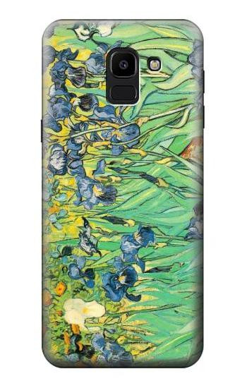S0210 Van Gogh Irises Etui Coque Housse pour Samsung Galaxy J6 (2018)