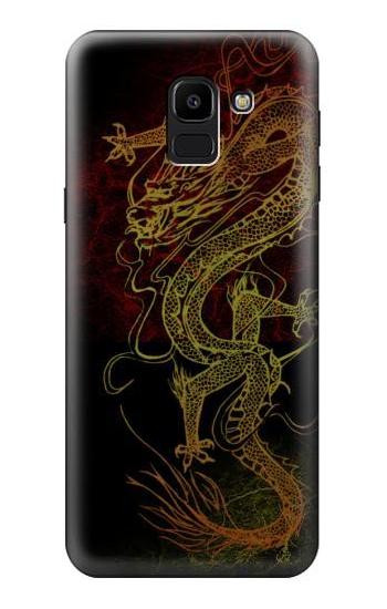 S0354 Chinese Dragon Etui Coque Housse pour Samsung Galaxy J6 (2018)
