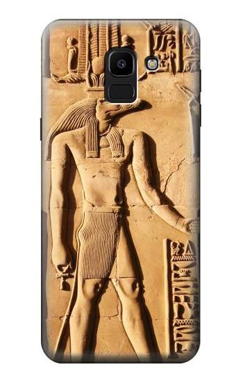 S0391 Egyptian Sobek Etui Coque Housse pour Samsung Galaxy J6 (2018)