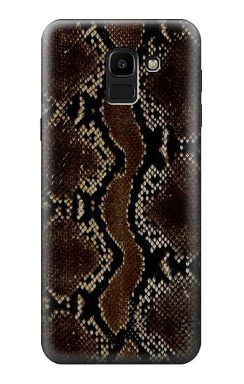 S0553 Snake Skin Etui Coque Housse pour Samsung Galaxy J6 (2018)