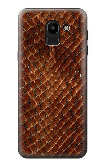 S0555 Snake Skin Etui Coque Housse pour Samsung Galaxy J6 (2018)