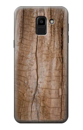 S0599 Wood Graphic Printed Etui Coque Housse pour Samsung Galaxy J6 (2018)