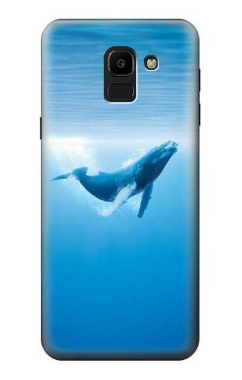 S0843 Blue Whale Etui Coque Housse pour Samsung Galaxy J6 (2018)