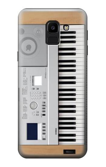 S0891 Keyboard Digital Piano Etui Coque Housse pour Samsung Galaxy J6 (2018)