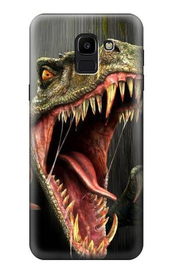 S0923 T-Rex Dinosaur Etui Coque Housse pour Samsung Galaxy J6 (2018)