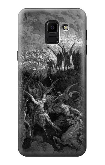 S1026 Gustave Dore Paradise Lost Etui Coque Housse pour Samsung Galaxy J6 (2018)