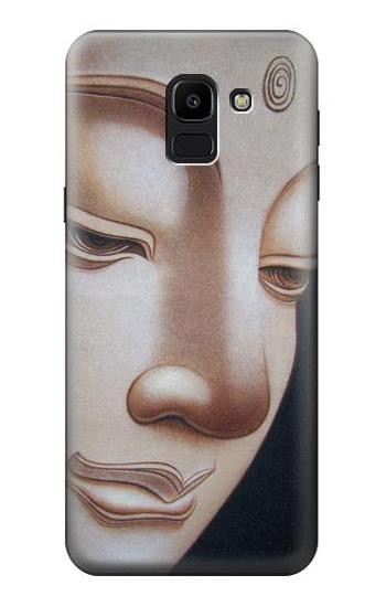 S1255 Buddha Face Etui Coque Housse pour Samsung Galaxy J6 (2018)