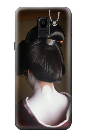 S1337 Japan Geisha Neck Etui Coque Housse pour Samsung Galaxy J6 (2018)