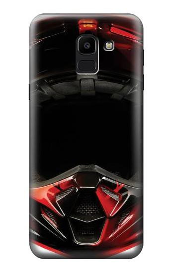 S1373 Motorcycle Helmet Etui Coque Housse pour Samsung Galaxy J6 (2018)