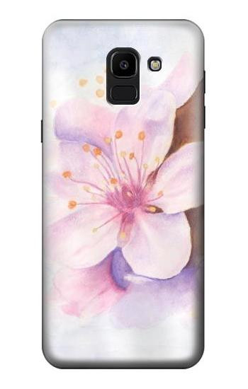 S1415 Sakura Blossom Art Etui Coque Housse pour Samsung Galaxy J6 (2018)