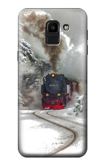 S1509 Steam Train Etui Coque Housse pour Samsung Galaxy J6 (2018)