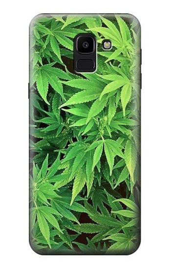 S1656 Marijuana Plant Etui Coque Housse pour Samsung Galaxy J6 (2018)