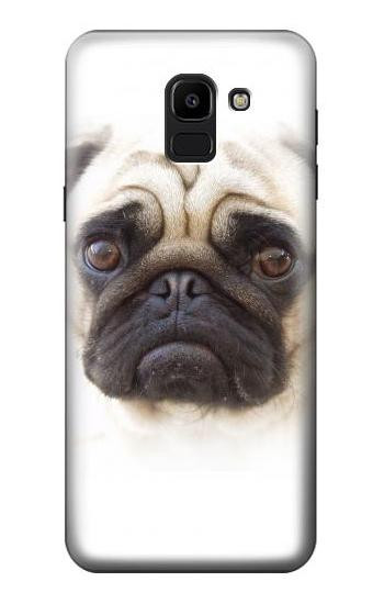 S1852 Pug Dog Etui Coque Housse pour Samsung Galaxy J6 (2018)