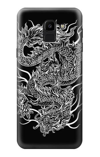 S1943 Dragon Tattoo Etui Coque Housse pour Samsung Galaxy J6 (2018)