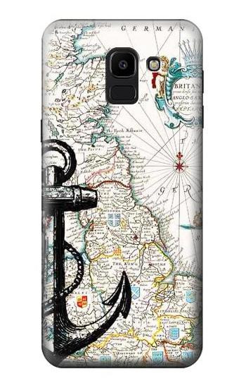 S1962 Nautical Chart Etui Coque Housse pour Samsung Galaxy J6 (2018)