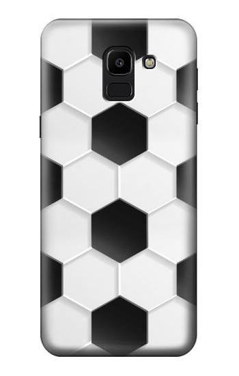 S2061 Football Soccer Pattern Etui Coque Housse pour Samsung Galaxy J6 (2018)