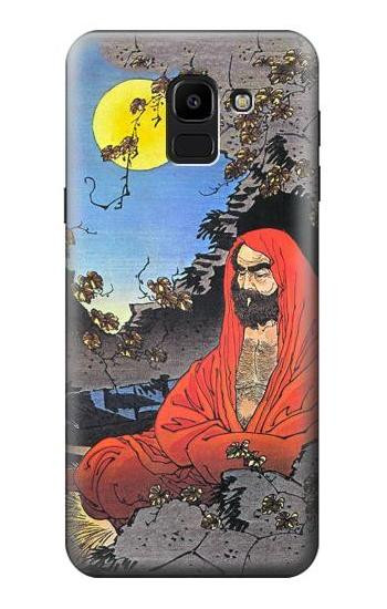 S2234 Zen Master Bodhidharma Yoshitoshi Etui Coque Housse pour Samsung Galaxy J6 (2018)