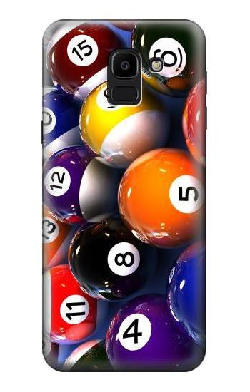 S2238 Billiard Pool Ball Etui Coque Housse pour Samsung Galaxy J6 (2018)