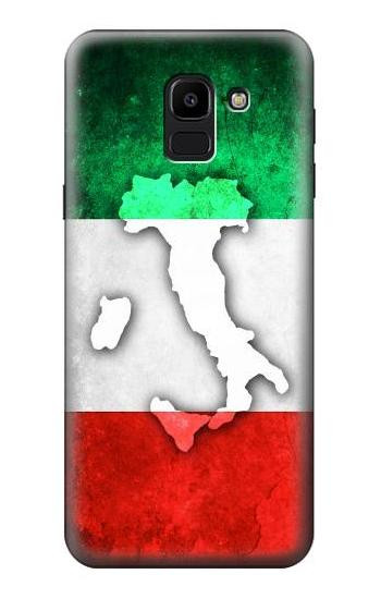 S2338 Italy Flag Etui Coque Housse pour Samsung Galaxy J6 (2018)